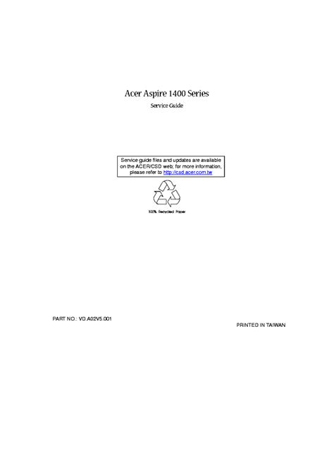 Acer - 1400 Series pdf manual